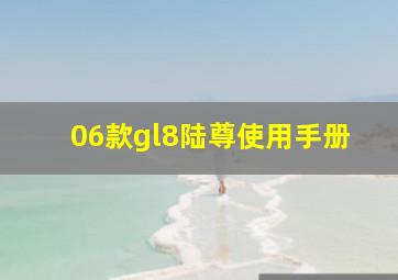 06款gl8陆尊使用手册