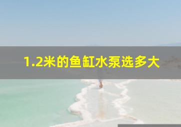 1.2米的鱼缸水泵选多大