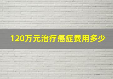 120万元治疗癌症费用多少