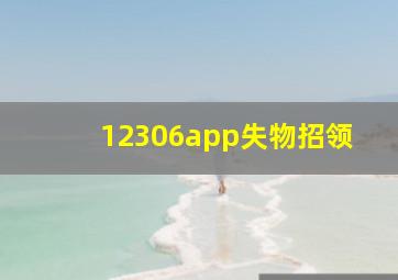 12306app失物招领