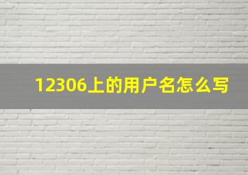 12306上的用户名怎么写