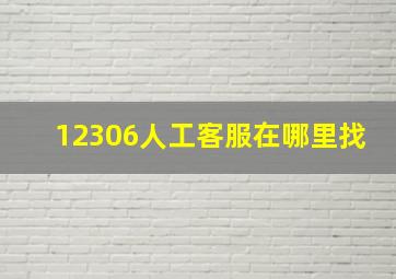 12306人工客服在哪里找