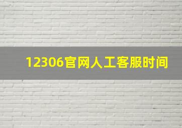 12306官网人工客服时间