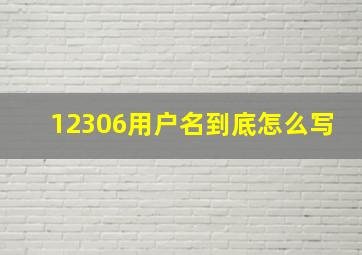 12306用户名到底怎么写