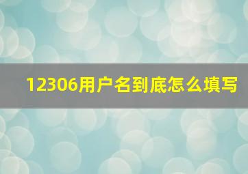 12306用户名到底怎么填写