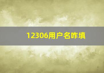 12306用户名咋填