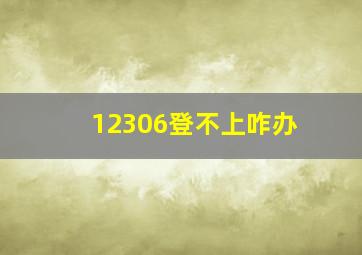 12306登不上咋办