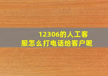 12306的人工客服怎么打电话给客户呢