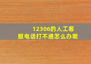 12306的人工客服电话打不通怎么办呢