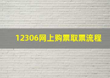 12306网上购票取票流程