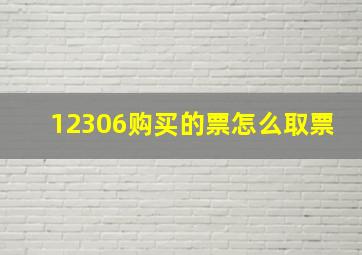 12306购买的票怎么取票