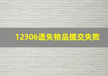 12306遗失物品提交失败