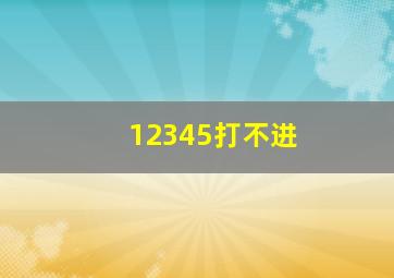 12345打不进