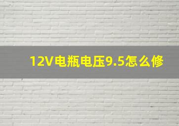 12V电瓶电压9.5怎么修