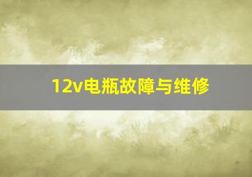 12v电瓶故障与维修