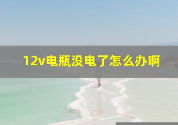 12v电瓶没电了怎么办啊