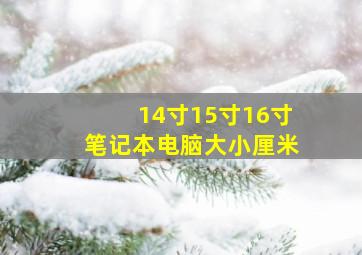 14寸15寸16寸笔记本电脑大小厘米