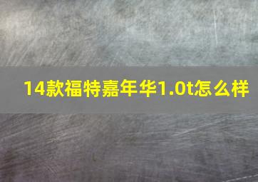 14款福特嘉年华1.0t怎么样