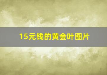 15元钱的黄金叶图片