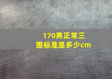 170男正常三围标准是多少cm