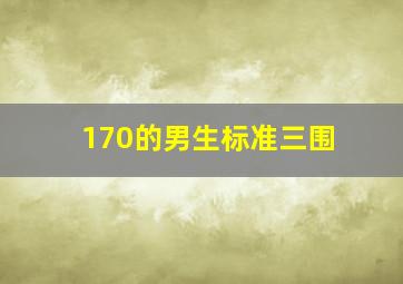 170的男生标准三围