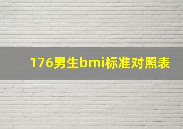 176男生bmi标准对照表