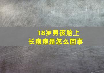 18岁男孩脸上长痘痘是怎么回事