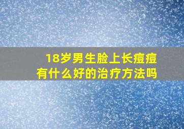 18岁男生脸上长痘痘有什么好的治疗方法吗