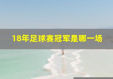 18年足球赛冠军是哪一场