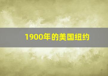 1900年的美国纽约