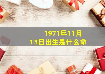 1971年11月13日出生是什么命