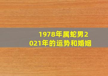 1978年属蛇男2021年的运势和婚姻