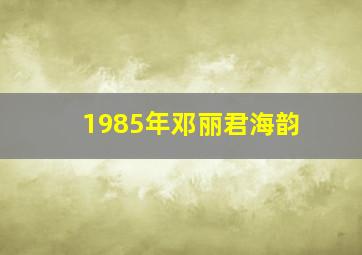 1985年邓丽君海韵