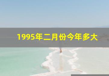 1995年二月份今年多大