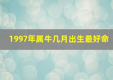 1997年属牛几月出生最好命