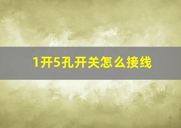 1开5孔开关怎么接线