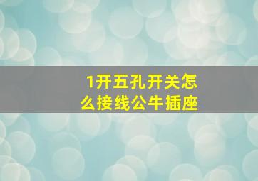 1开五孔开关怎么接线公牛插座