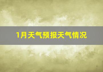 1月天气预报天气情况