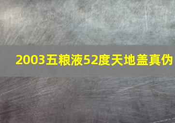 2003五粮液52度天地盖真伪