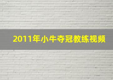 2011年小牛夺冠教练视频