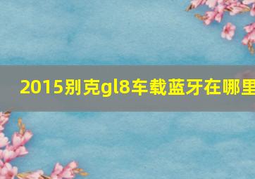 2015别克gl8车载蓝牙在哪里