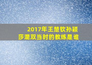 2017年王楚钦孙颖莎混双当时的教练是谁