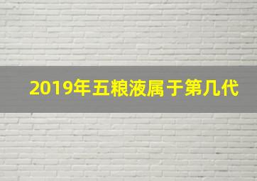 2019年五粮液属于第几代