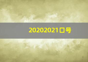 20202021口号