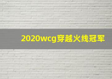 2020wcg穿越火线冠军