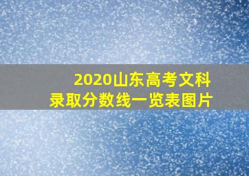 2020山东高考文科录取分数线一览表图片