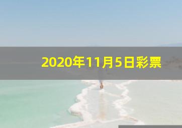 2020年11月5日彩票