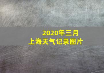 2020年三月上海天气记录图片