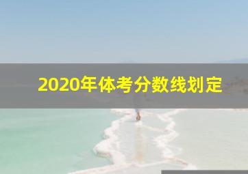 2020年体考分数线划定