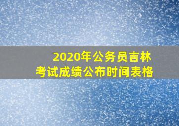 2020年公务员吉林考试成绩公布时间表格